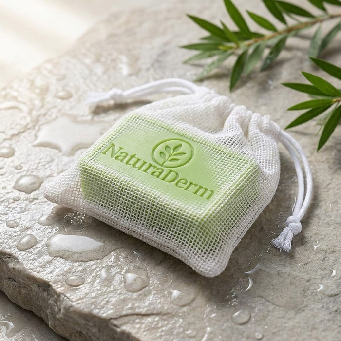Includes an exfoliating soap bag